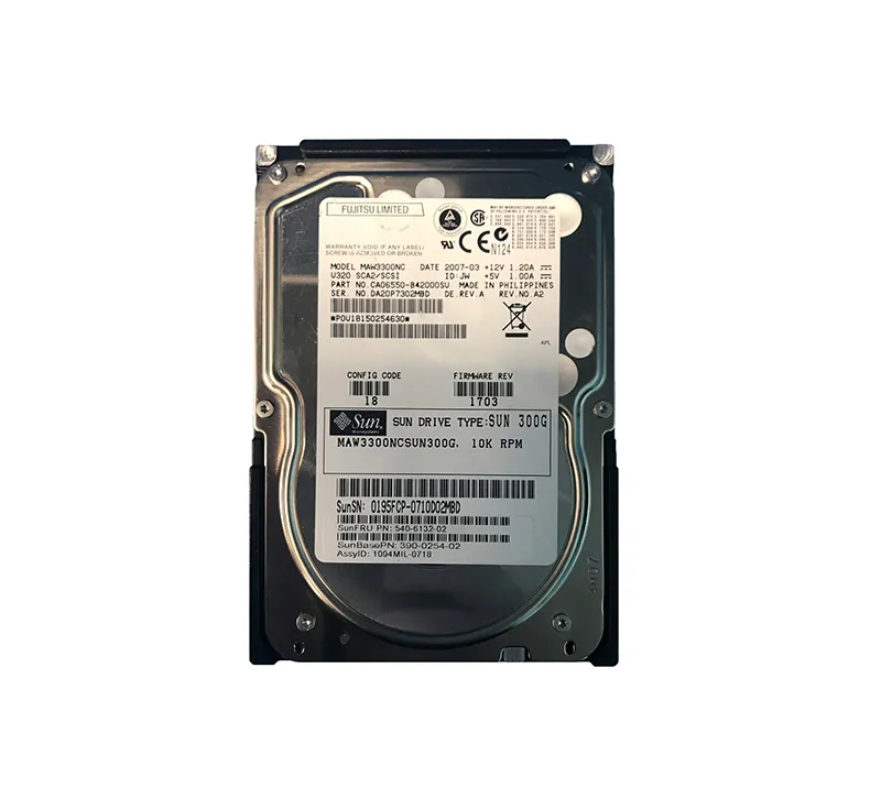 390-0254 - Sun 300GB 10000RPM Ultra-320 SCSI LVD Hot-Pluggable 80-Pin…