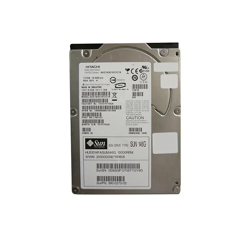 390-0270-03 - Sun 146GB 10000RPM Fibre Channel 2GB/s Hot-Pluggable 3.…