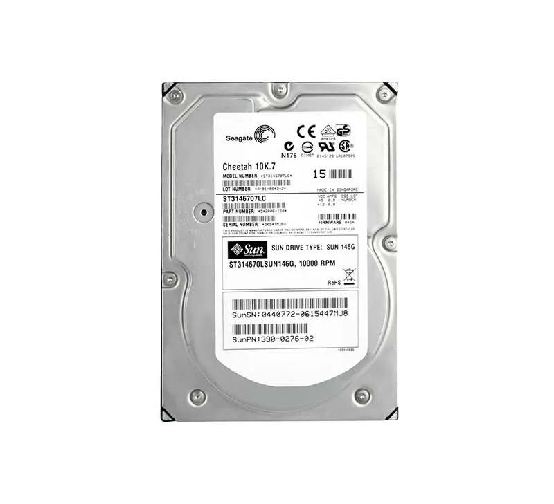 390-0276 - Sun 146GB 10000RPM Ultra-320 SCSI LVD Hot-Pluggable 80-Pin…