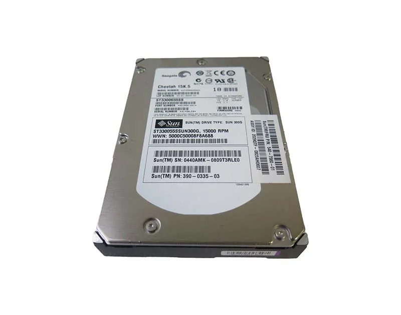 390-0335-02 - Sun 300GB 15000RPM SAS 3Gb/s 3.5-inch Hard Drive