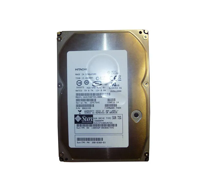 390-0360-02 - Sun 73GB 15000RPM Ultra-320 SCSI LVD Hot-Pluggable 80-P…