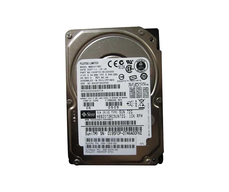 390-0374-02 - Sun 73GB 10000RPM SAS 3Gb/s 2.5-inch Hard Drive