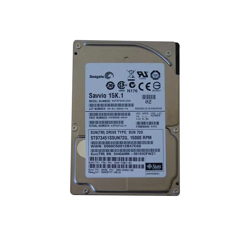 390-0382 - Sun 73GB 15000RPM SAS 3GB/s 16MB Cache 2.5-inch Hard Drive