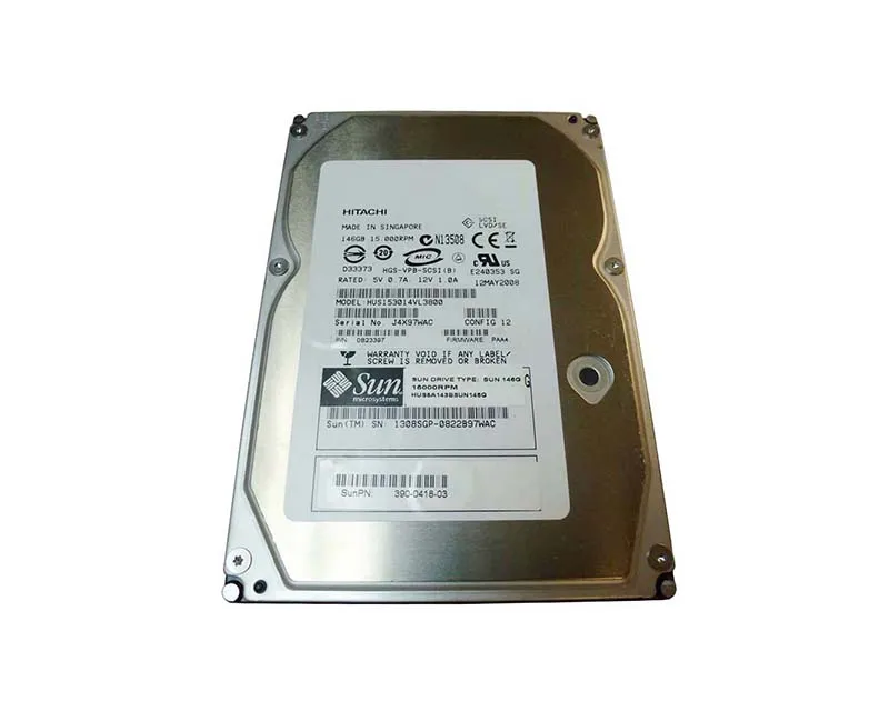 390-0418-02 - Sun 146GB 15000RPM Ultra-320 SCSI LVD Hot-Pluggable 80-…