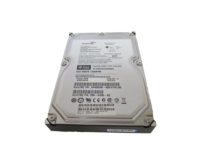 390-0436-02 - Sun 500GB 7200RPM SAS 3GB/s 3.5-inch Hard Drive (Clean …