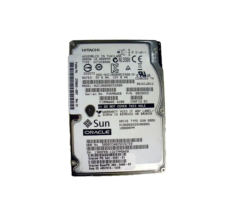 390-0488 - Sun 600GB 10000RPM SAS 6.0Gb/s 2.5-inch Hard Drive with Ca…