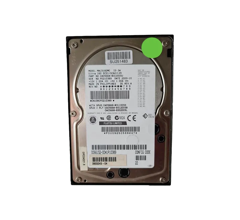 3900043-03 - Sun 18.2GB 10000RPM Ultra-160 SCSI 80-Pin 4MB Cache 3.5-…