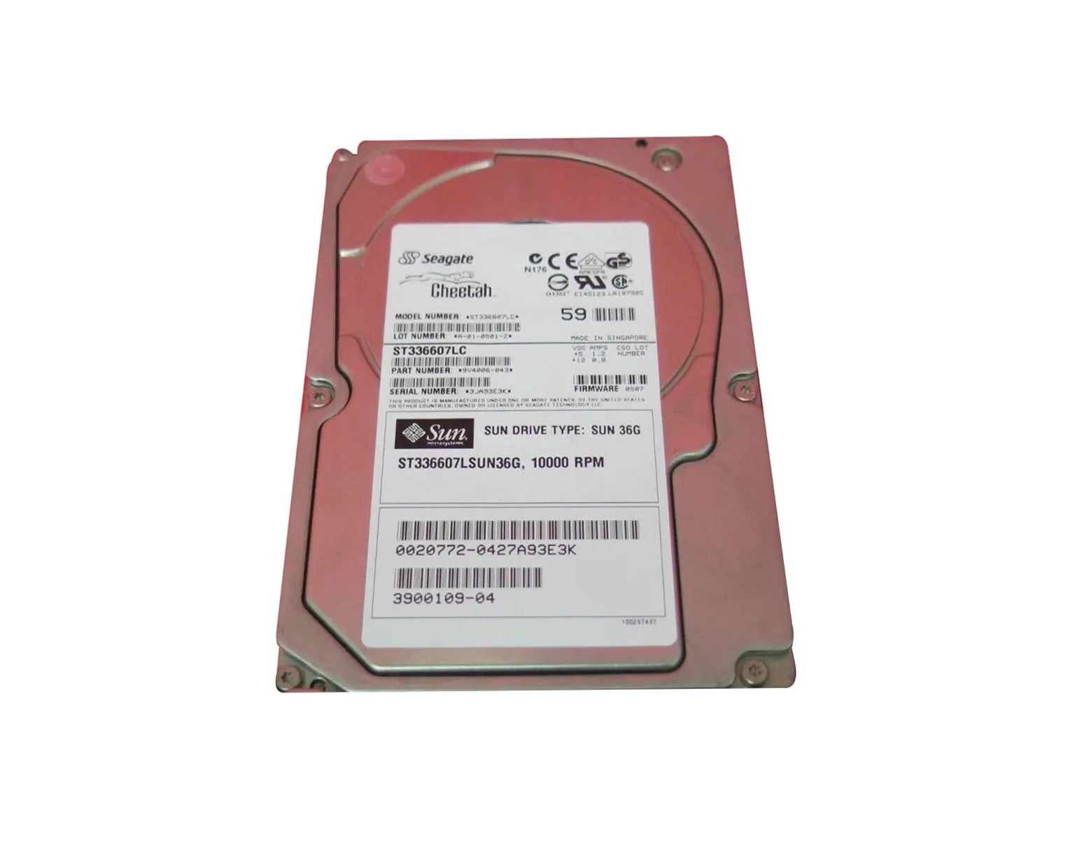 3900109-03 - Sun 36.4GB 10000RPM Ultra-320 SCSI Hot Swap LVD 80-Pin 3…