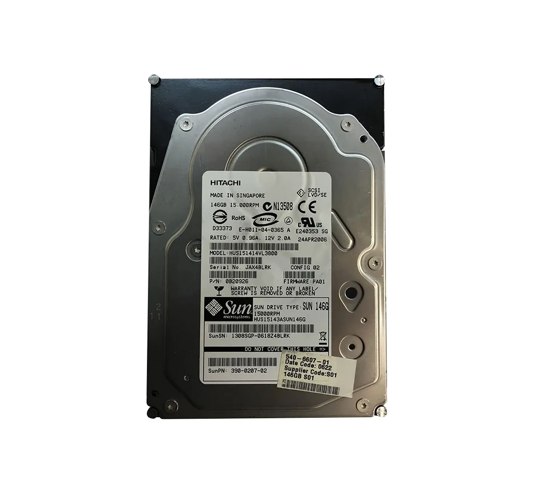 3900207-01 - Sun 146GB 15000RPM Ultra-320 SCSI LVD Hot-Pluggable 80-P…