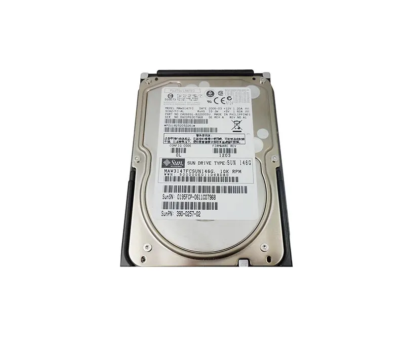 3900257-02 - Sun 146GB 10000RPM Fibre Channel 2GB/s Hot-Pluggable 3.5…