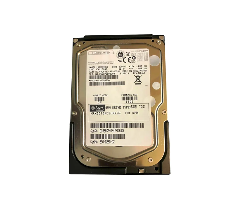 3900260-02 - Sun 73GB 15000RPM Ultra-320 SCSI LVD Hot-Pluggable 80-Pi…