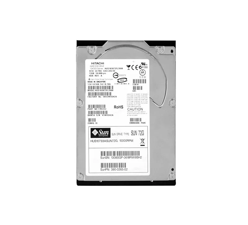 3900265-03 - Sun 73GB 10000RPM Ultra-320 SCSI LVD Hot-Pluggable 80-Pi…