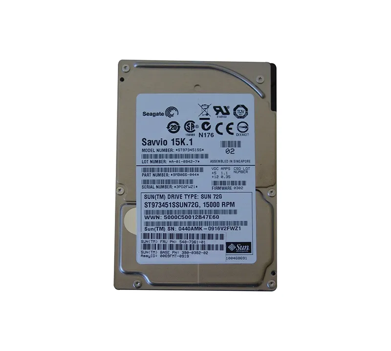 3900382-03 - Sun 73GB 15000RPM SAS 3GB/s 16MB Cache 2.5-inch Hard Dri…