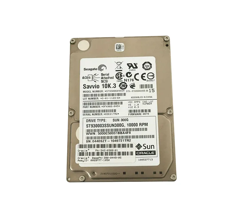 3900449-02 - Sun 300GB 10000RPM SAS 6GB/s Hot-Pluggable 16MB Cache 2.…