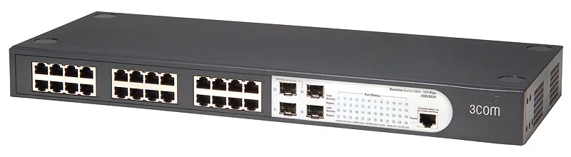 3CBLSG24 - 3Com 24-Port 1000BT + 4 x SFP 1000BT Baseline 2924 Switch