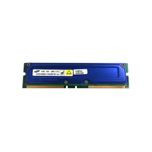 402833-862 - HP 128MB RDRAM-800MHz PC800 ECC 184-Pin RIMM Memory Modu…