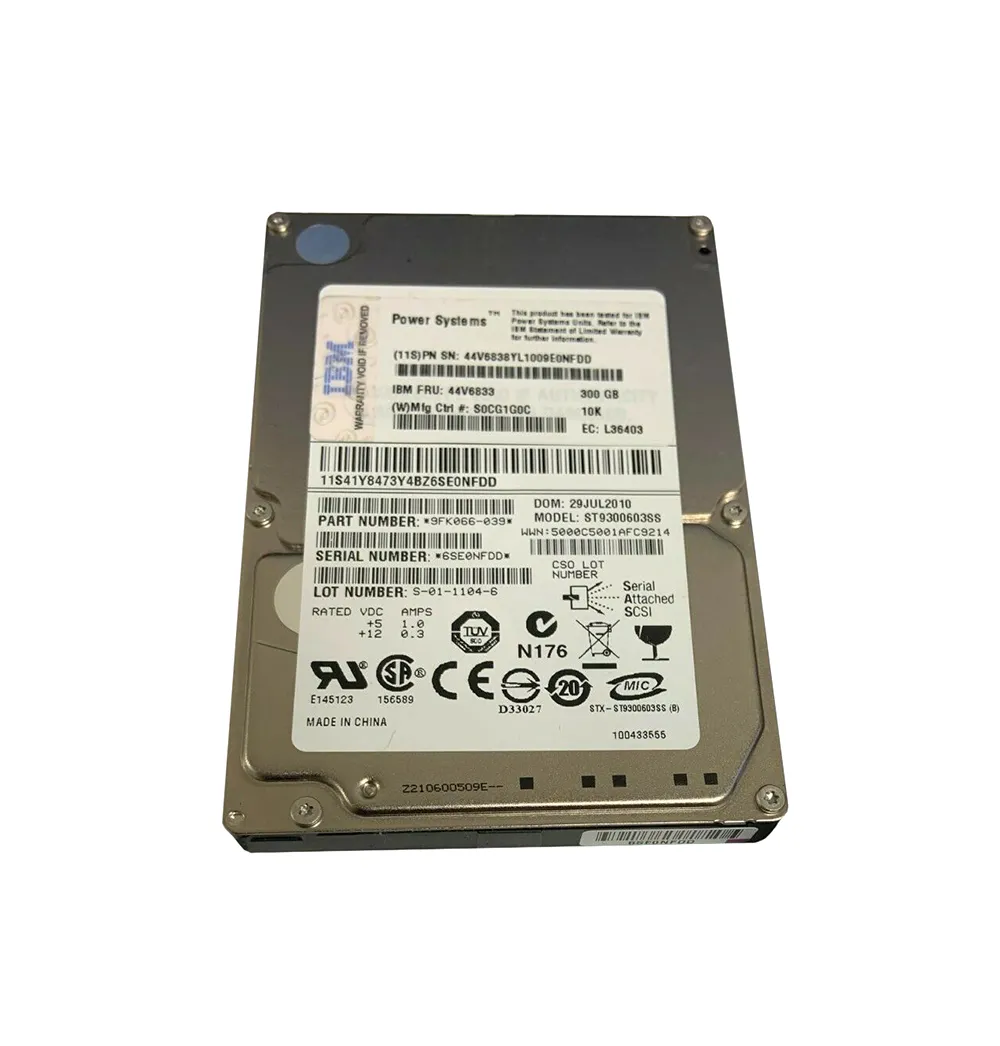 44V6833 - IBM 300GB 10000RPM SAS 6Gb/s Hot Swap 2.5-in HDD