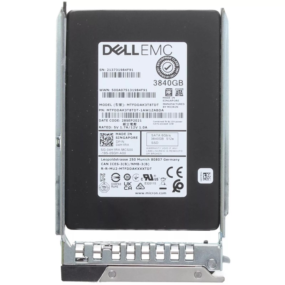 4H1RX - Dell 3.84TB TLC SATA 6Gb/s 2.5-Inch Solid State Drive