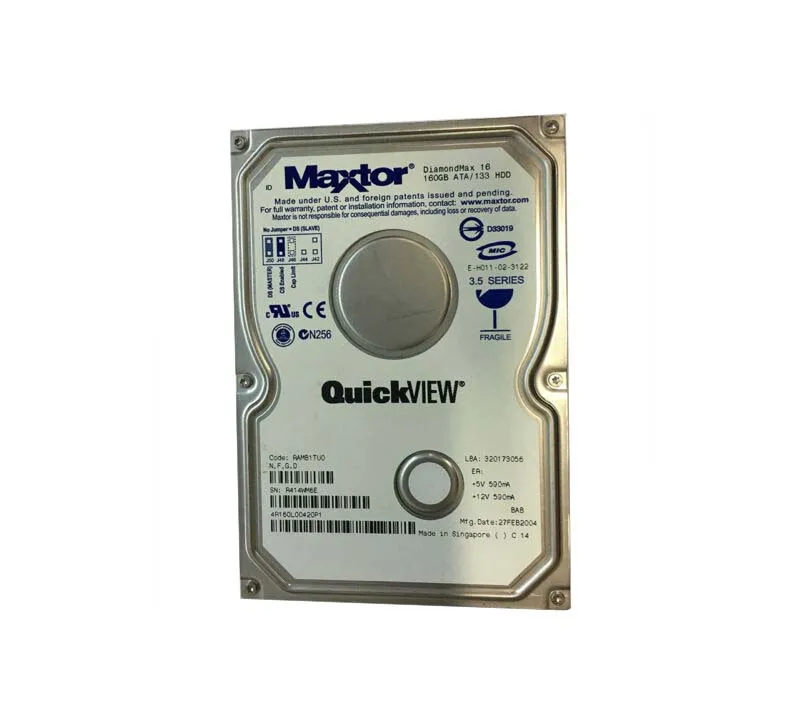 4R160L00420P1 - Maxtor DiamondMax 16 160GB 5400RPM ATA-133 2MB Cache …