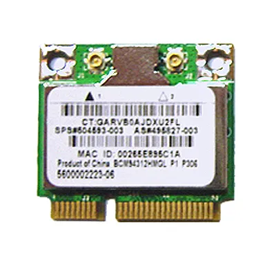 504593-003 - HP Broadcom 4312 Mini PCI-Express 802.11b/g (Demi-2) WiF…