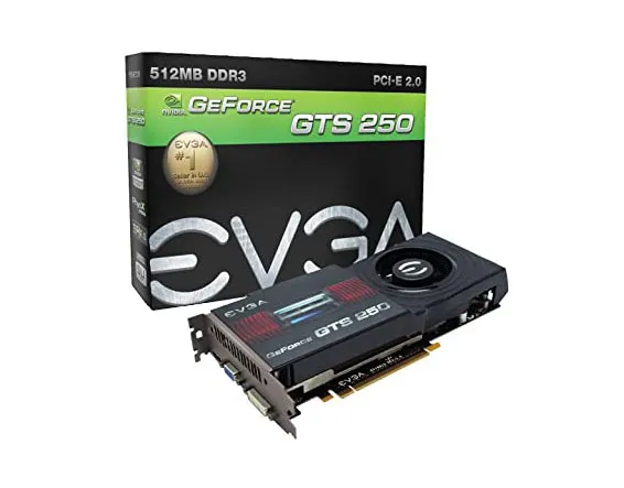 512-P3-1154-KR - EVGA GeForce GTS 250 512MB 256-Bit GDDR3 PCI Express…