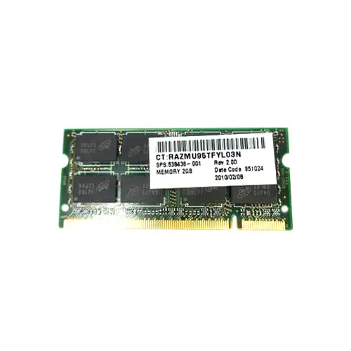538436-001 - HP 2GB DDR2-800MHz PC2-6400 non-ECC Unbuffered CL6 200-P…