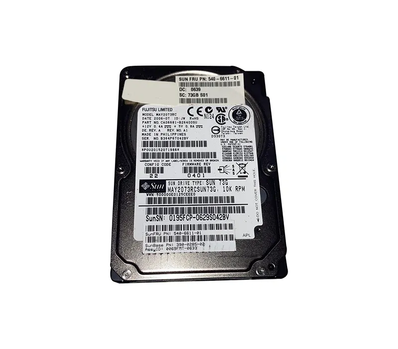 540-6611-02 - Sun 73GB 10000RPM SAS 3Gb/s 2.5-inch Hard Drive
