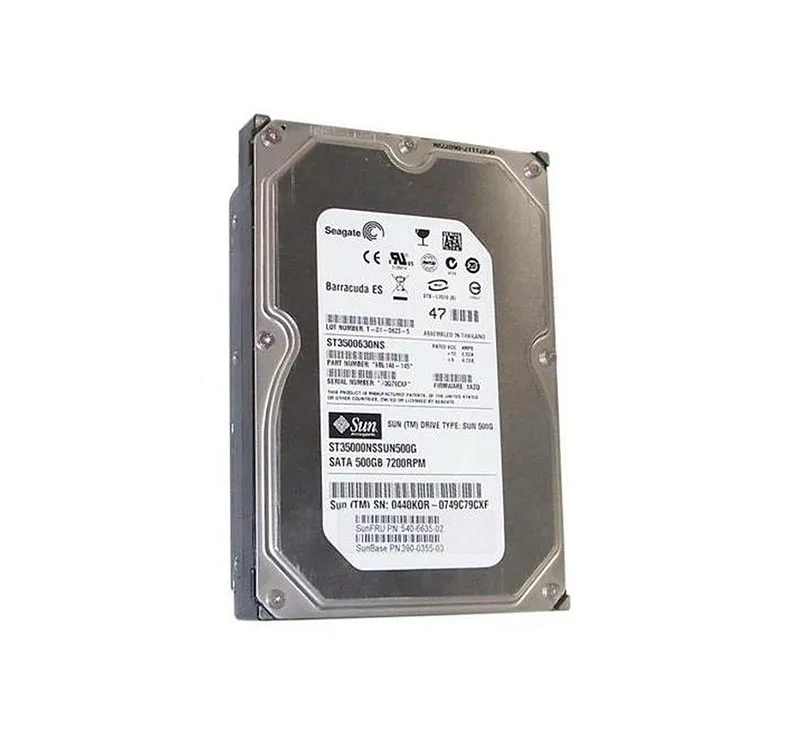 540-6635-02 - Sun 500GB 7200RPM SATA 3Gb/s 16MB Cache NCQ 3.5-inch Ha…
