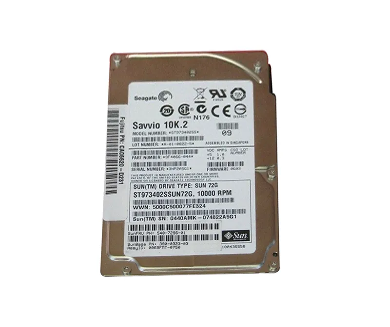 540-7296 - Sun 73GB 10000RPM SAS 3Gb/s 2.5-inch Hard Drive
