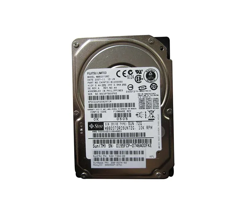 540-7354-01 - Sun 73GB 10000RPM SAS 3Gbps Hot-Pluggable 16MB Cache 2.…