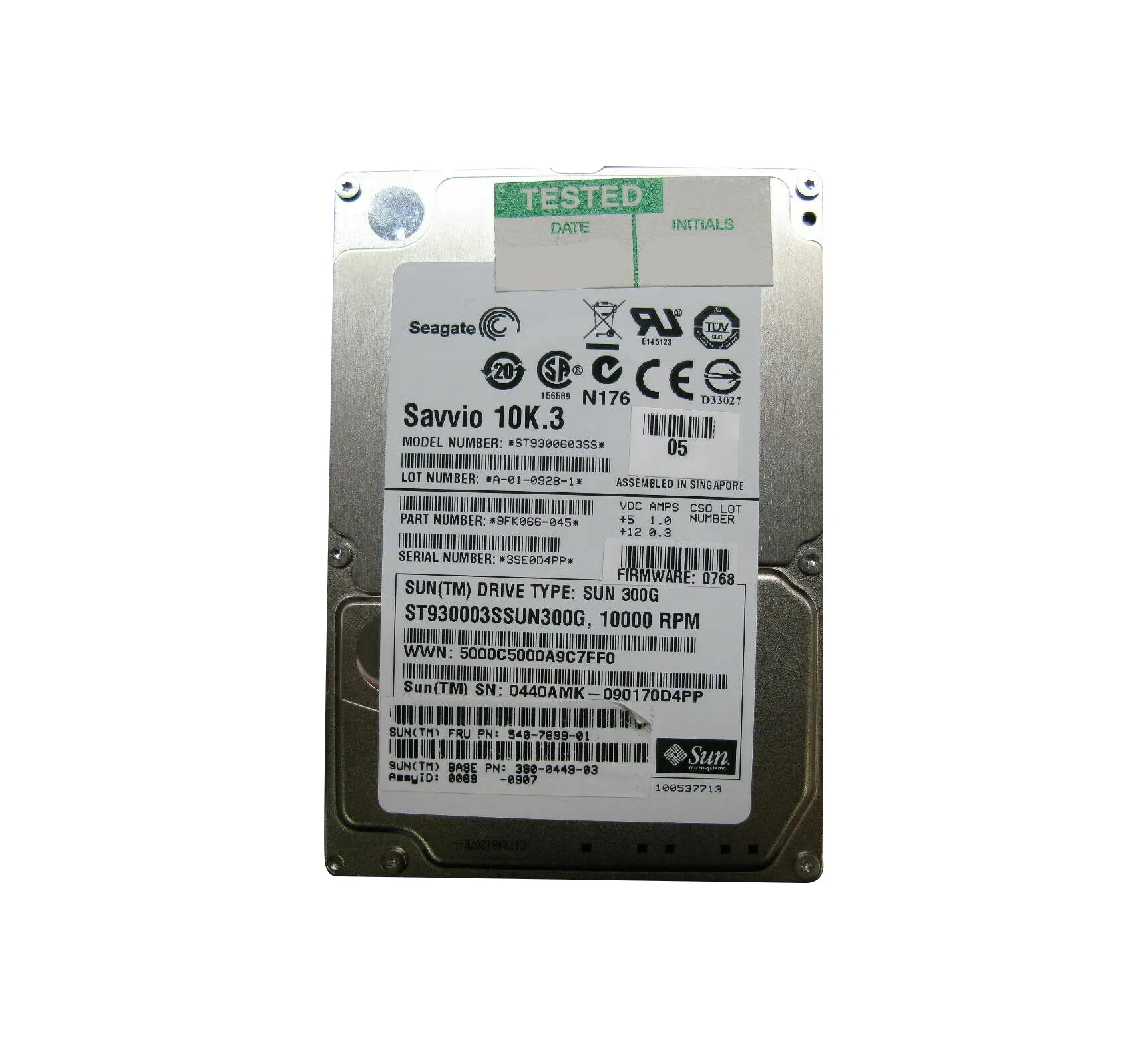 540-7899-01 - Sun 300GB 10000RPM SAS 2.5-inch Hard Drive