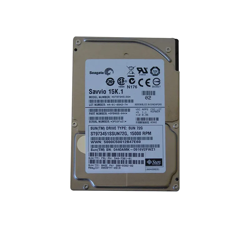 5407361-03 - Sun 73GB 15000RPM SAS 3GB/s 16MB Cache 2.5-inch Hard Dri…
