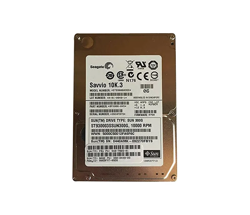 5407865-02 - Sun 300GB 10000RPM SAS 6GB/s Hot-Pluggable 16MB Cache 2.…