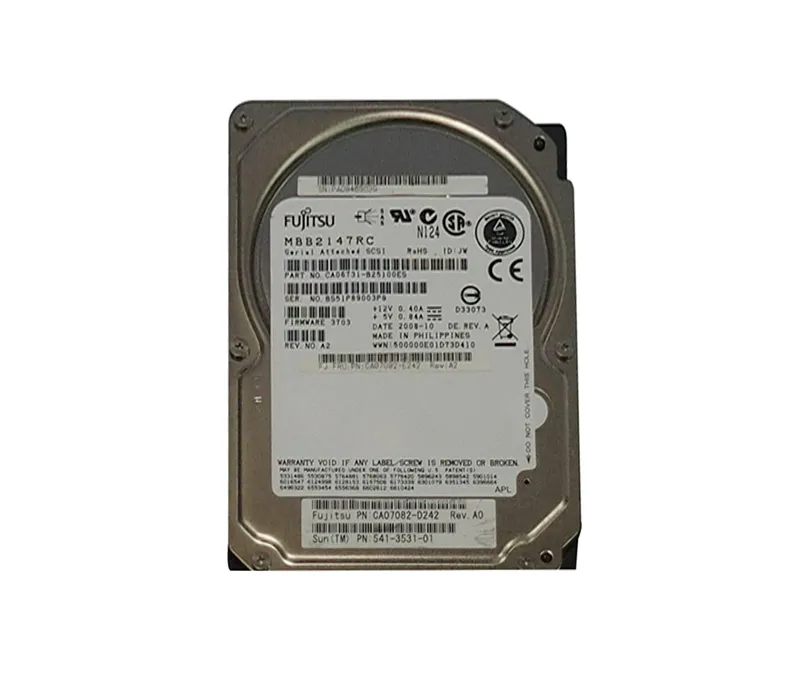 541-3531-01 - Sun 146GB 10000RPM SAS 3Gb/s 2.5-inch Hard Drive