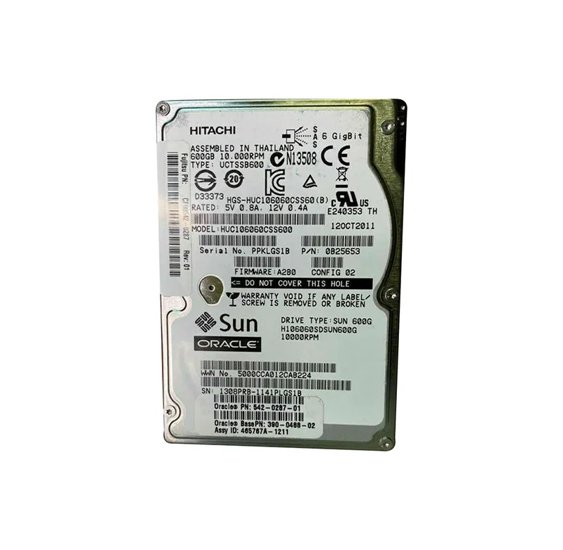 542-0287-01 - Sun 600GB 10000RPM SAS 2.5-inch Hard Drive