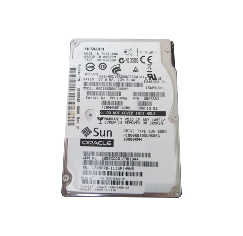 542-0338 - Sun 600GB 10000RPM SAS 6Gb/s 2.5-inch Hard Drive
