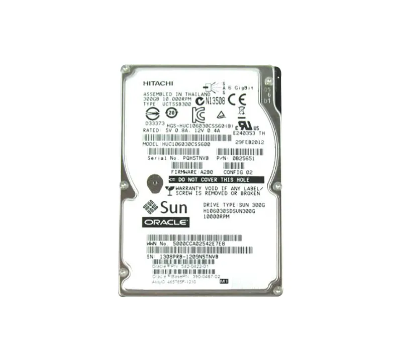 542-0422 - Sun 300GB 10000RPM SAS 6Gb/s 2.5-inch Hard Drive