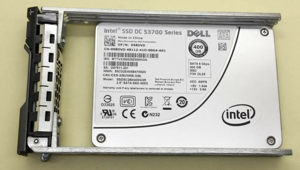 58DVD - Dell Enterprise DC S3610 Series 400GB SATA 6Gb/s 2.5-inch MLC…