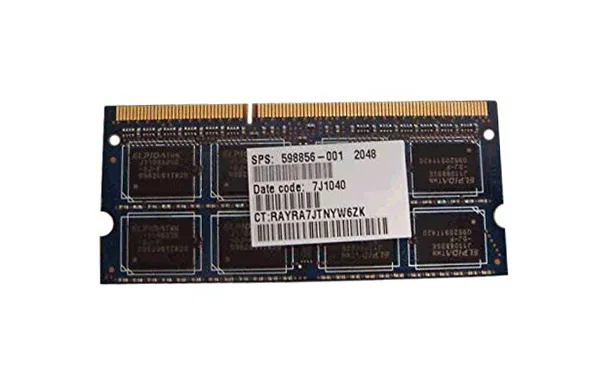 598856-001 - HP 2GB DDR3-1333MHz PC3-10600 non-ECC Unbuffered CL9 204…