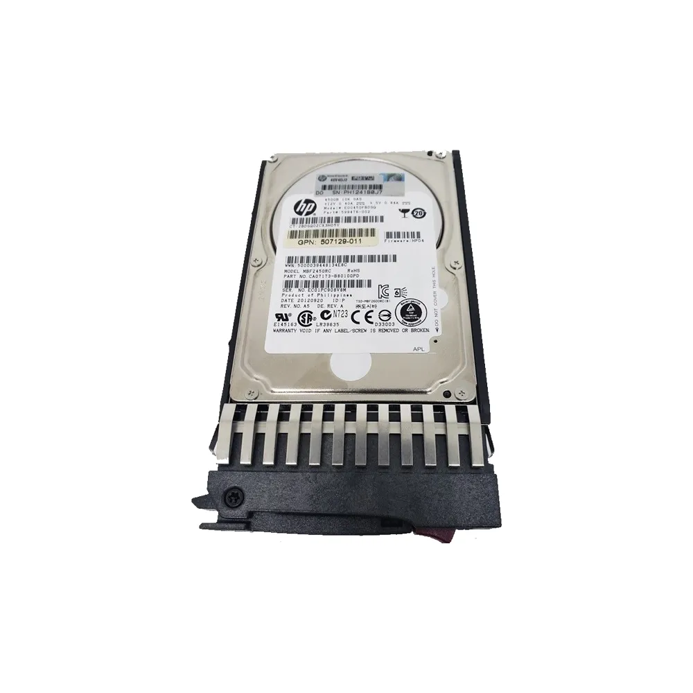 599476-002 - HP 450GB 10000RPM SAS 6GB/s Hot-Pluggable Dual Port 2.5-…