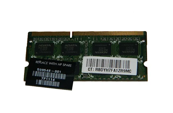 599548-001 - HP 2GB DDR3-1333MHz PC3-10600 non-ECC Unbuffered CL9 204…