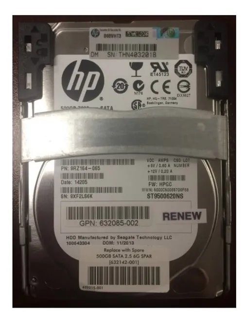 625618-004 - HP 500GB 7200RPM SATA 6GB/s MidLine 2.5-inch Hard Drive
