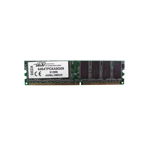 6464TPDXA8G09 - PNY 512MB DDR-400MHz PC3200 non-ECC Unbuffered CL3 18…