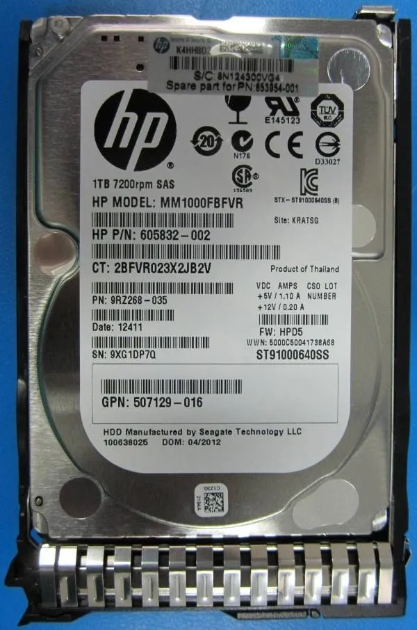 652749-B21 - HP 1TB 7200RPM SAS 6GB/s Hot-Pluggable Dual Port 2.5-inc…