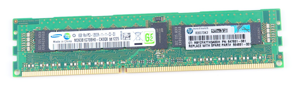 664691-001 - HP 8GB DDR3-1600MHz PC3-12800 ECC Registered CL11 240-Pi…