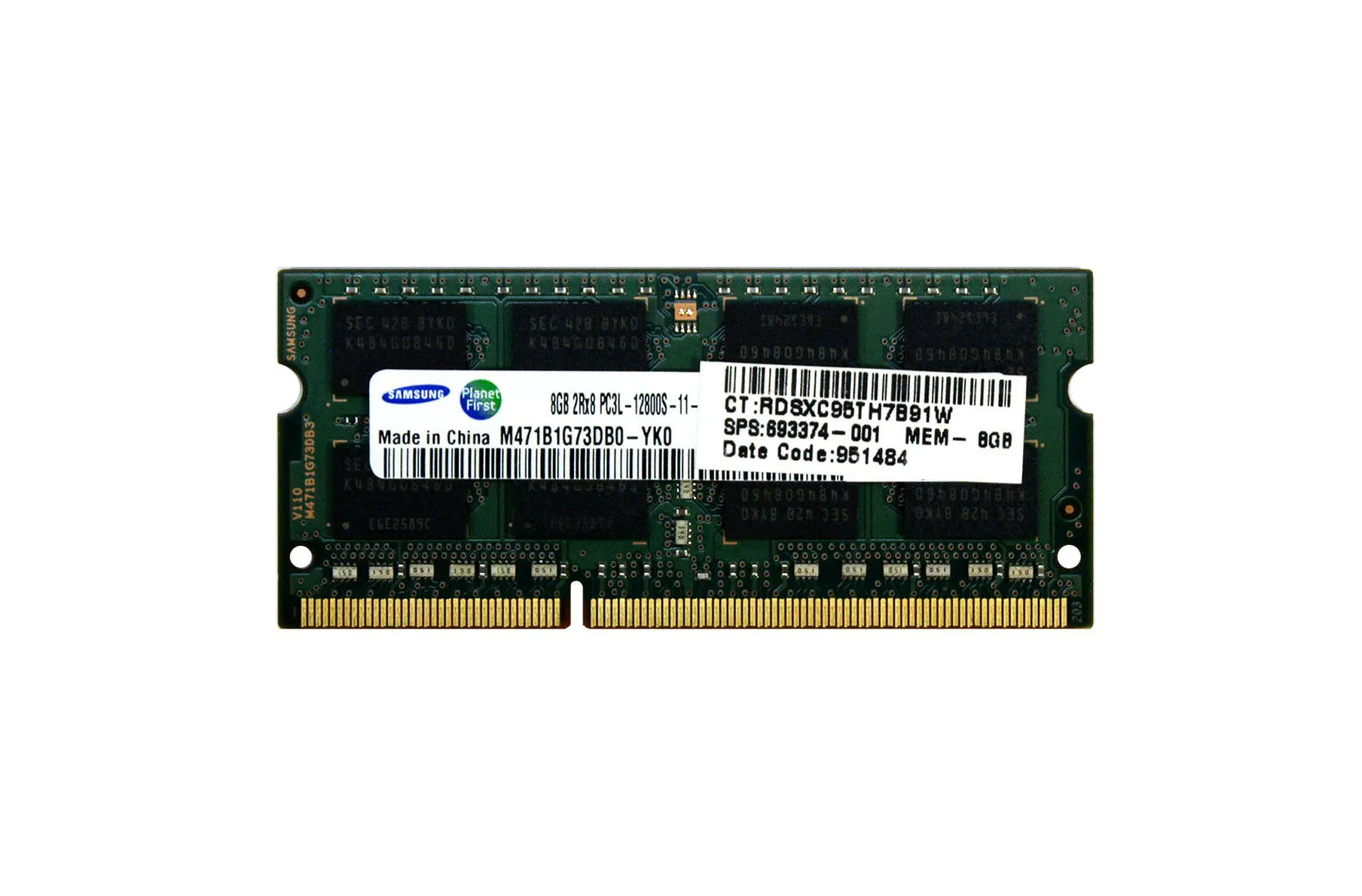 693374-001 - HP 8GB DDR3-1600MHz PC3-12800 non-ECC Unbuffered CL11 20…