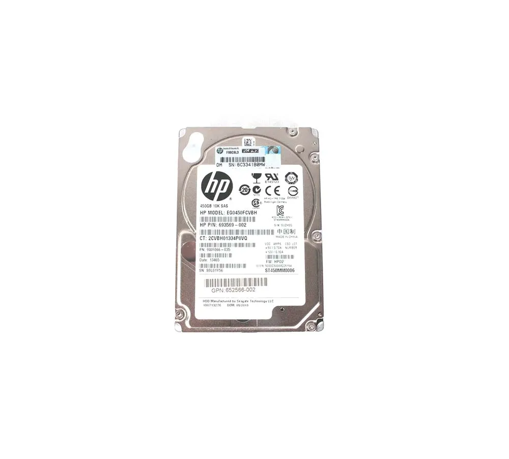 693569-002 - HP 450GB 10000RPM SAS 6GB/s Hot-Pluggable Dual Port 2.5-…