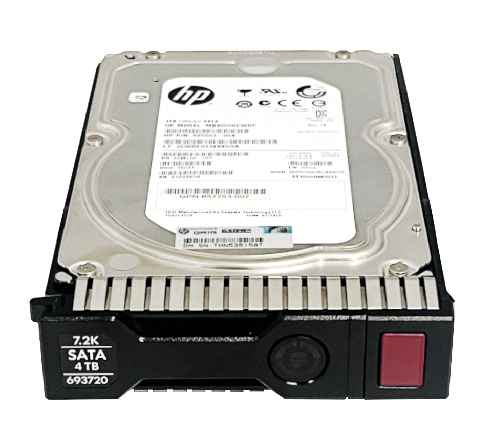 695996-003 - HP 4TB 7200RPM SATA 6GB/s MidLine Smart Carrier 3.5-inch…