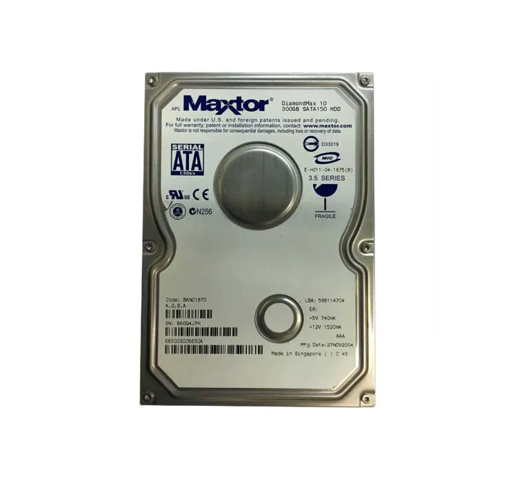 6B300S006630A - Maxtor DiamondMax 10 300GB 7200RPM SATA 1.5Gb/s 16MB …