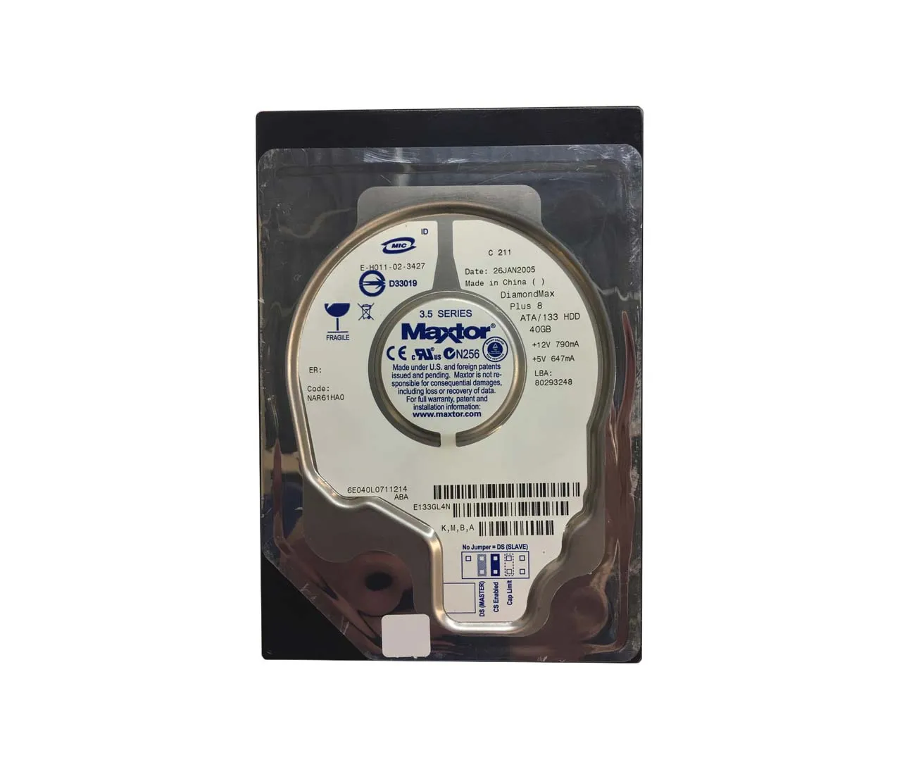 6E040L0711214 - Maxtor DiamondMax Plus 8 40GB 7200RPM ATA-133 2MB Cac…